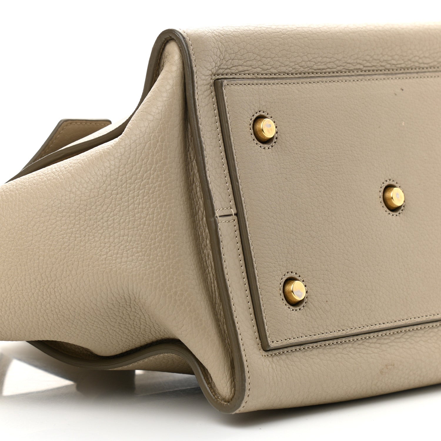 Celine Crisped Calfskin Tie Knot Tote Light Taupe 10 of 19