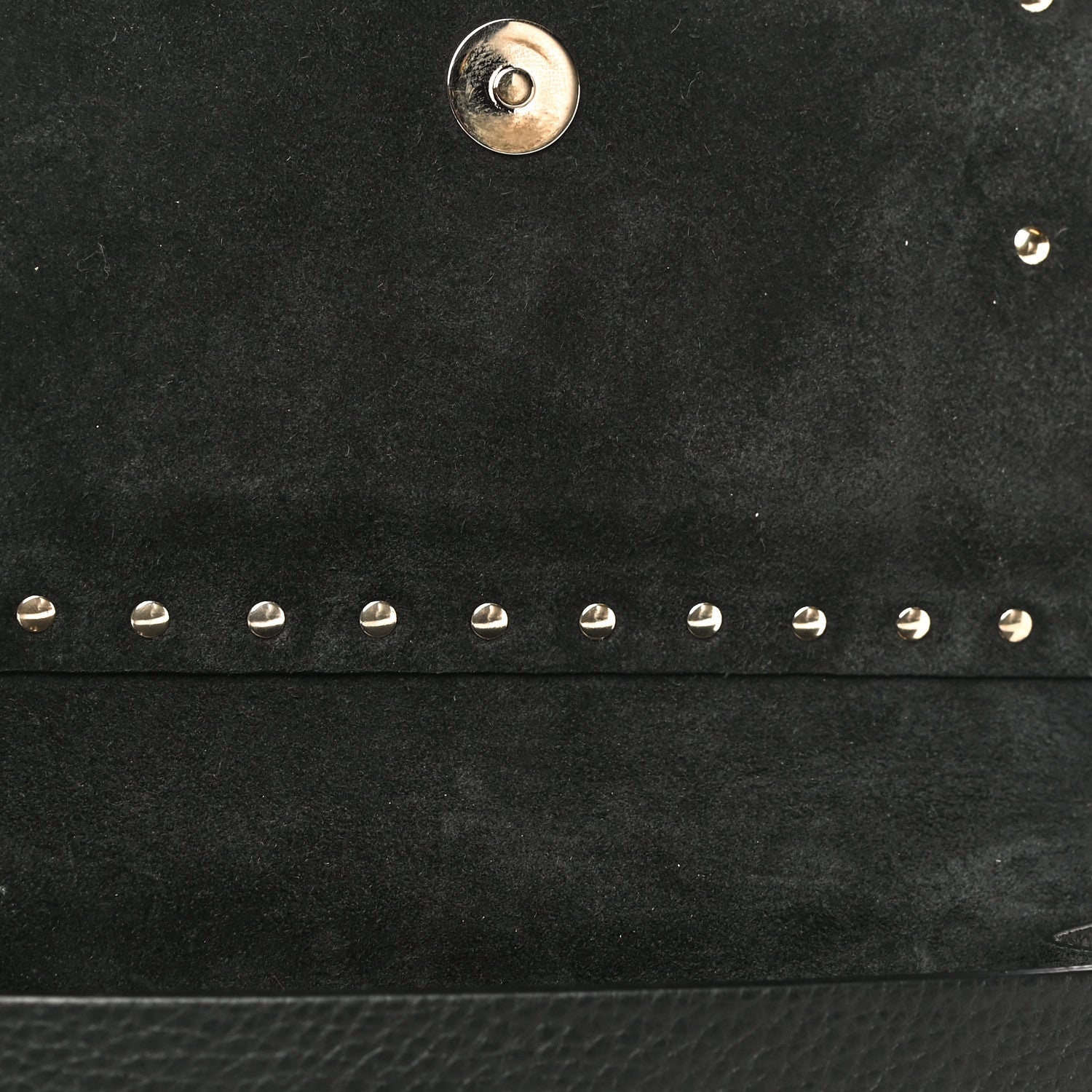 Valentino Garavani Pebbled Calfskin Rockstud Side Slip Crossbody Black 11 of 15