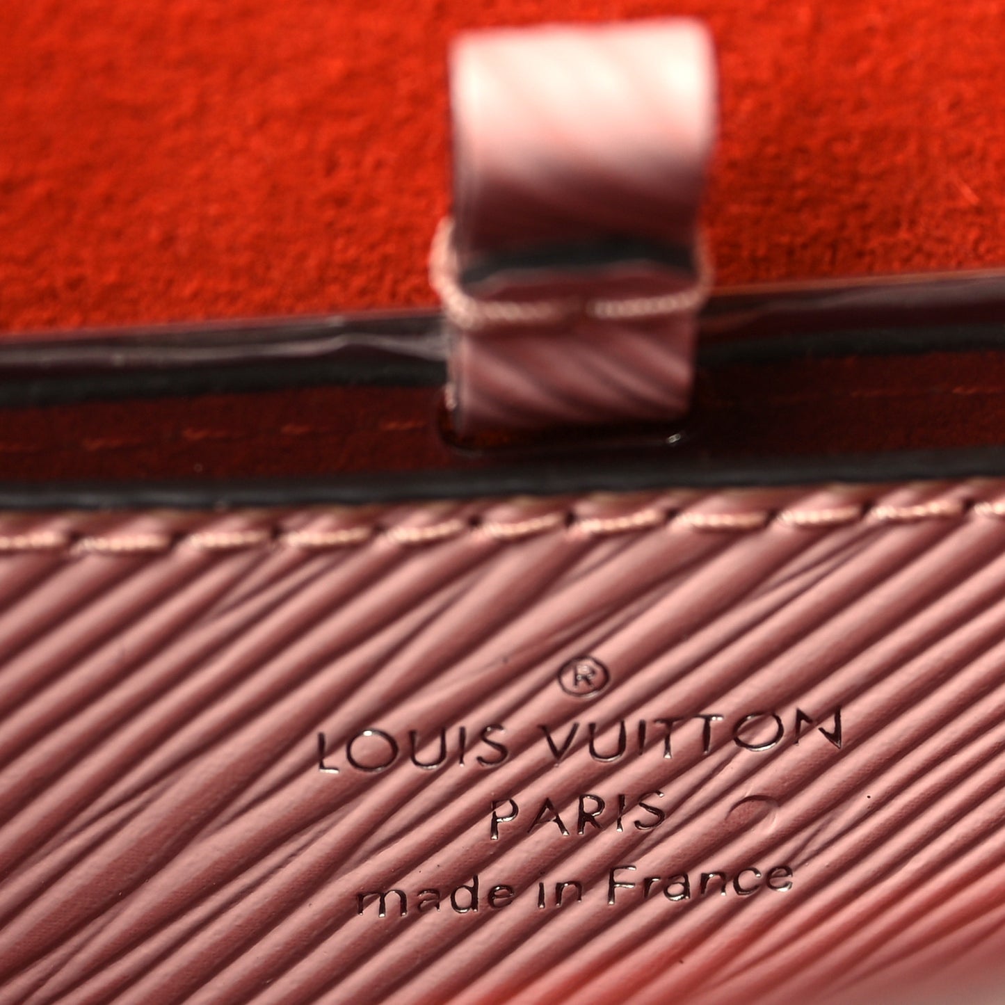 Epi Travel Stickers Twist Shoulder Bag Rose Ballerine