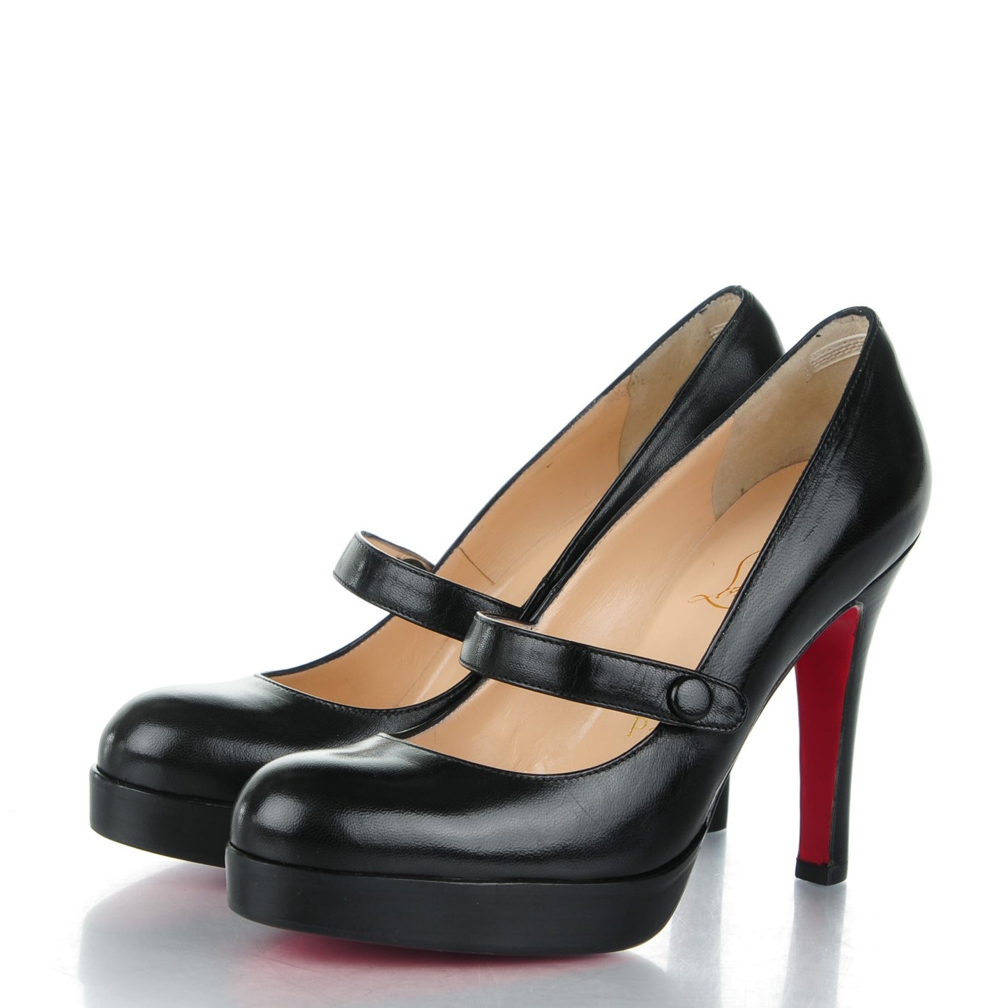 Kid Leather Wallis 110 Platform Mary Jane Pumps 36 Black