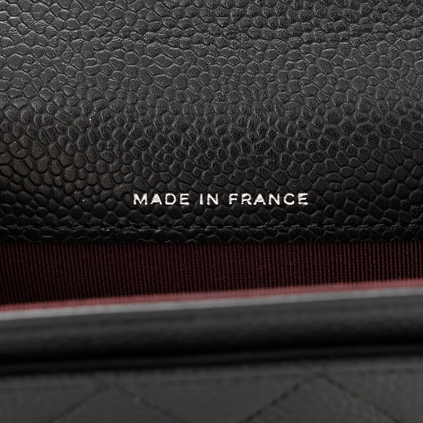 Caviar Quilted Flap Card Holder Wallet Black