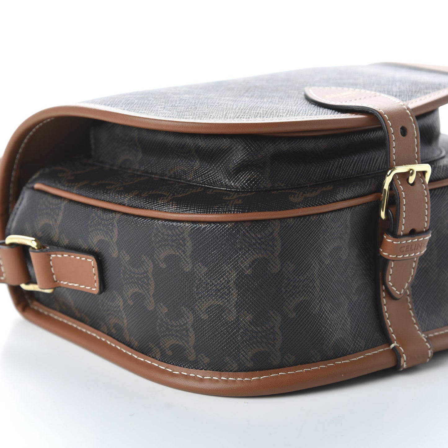Triomphe Canvas Medium Folco Bag Tan