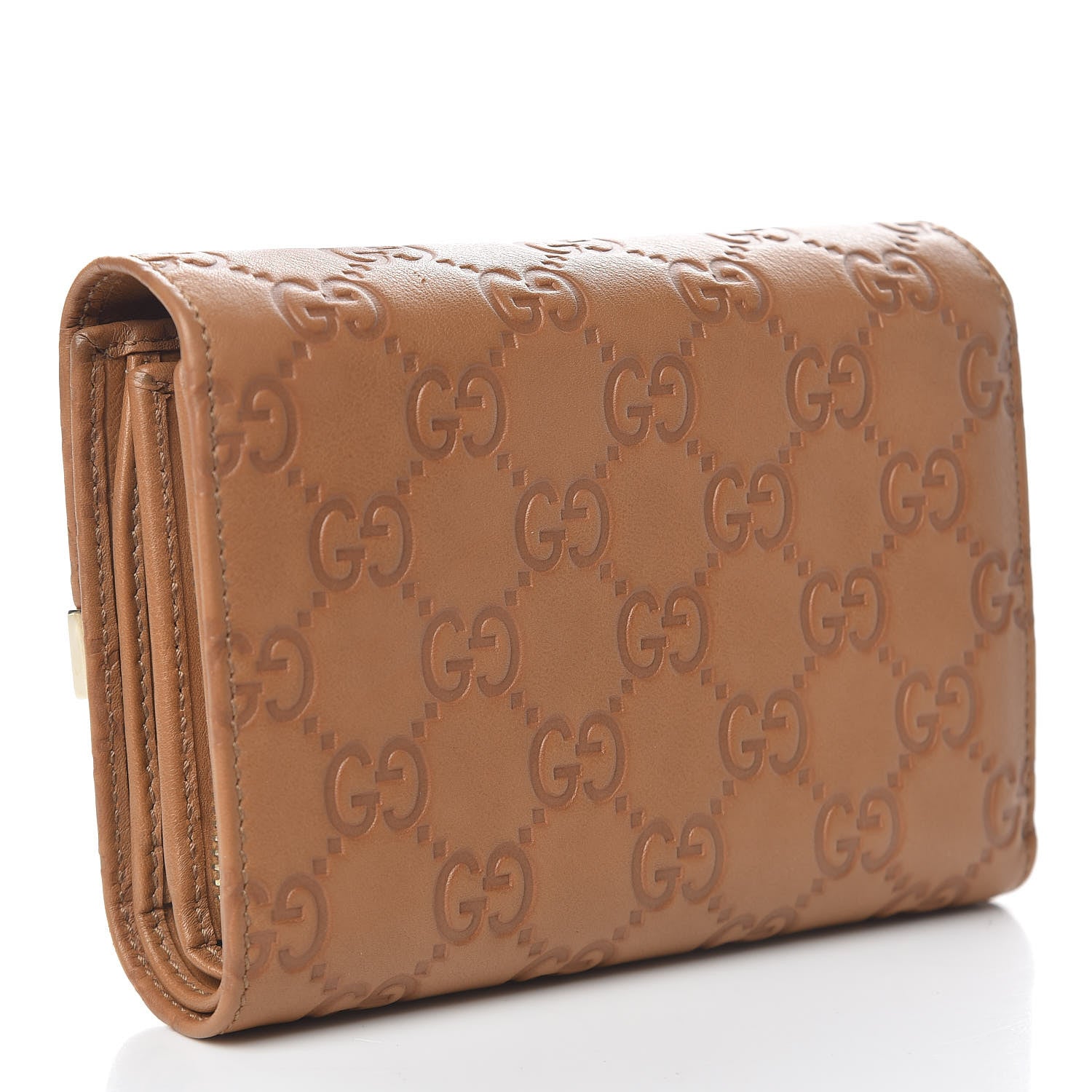 Gucci Guccissima Signature Dice Compact Trademark Wallet New Banana 3 of 11