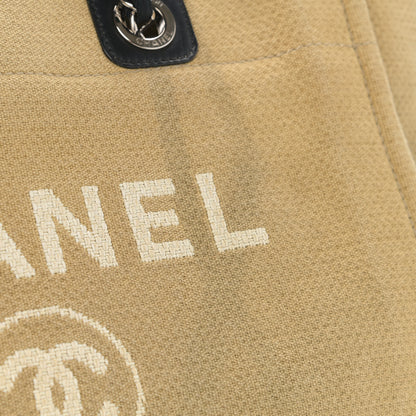 Chanel Canvas Small Deauville Tote Beige Black 11 of 13