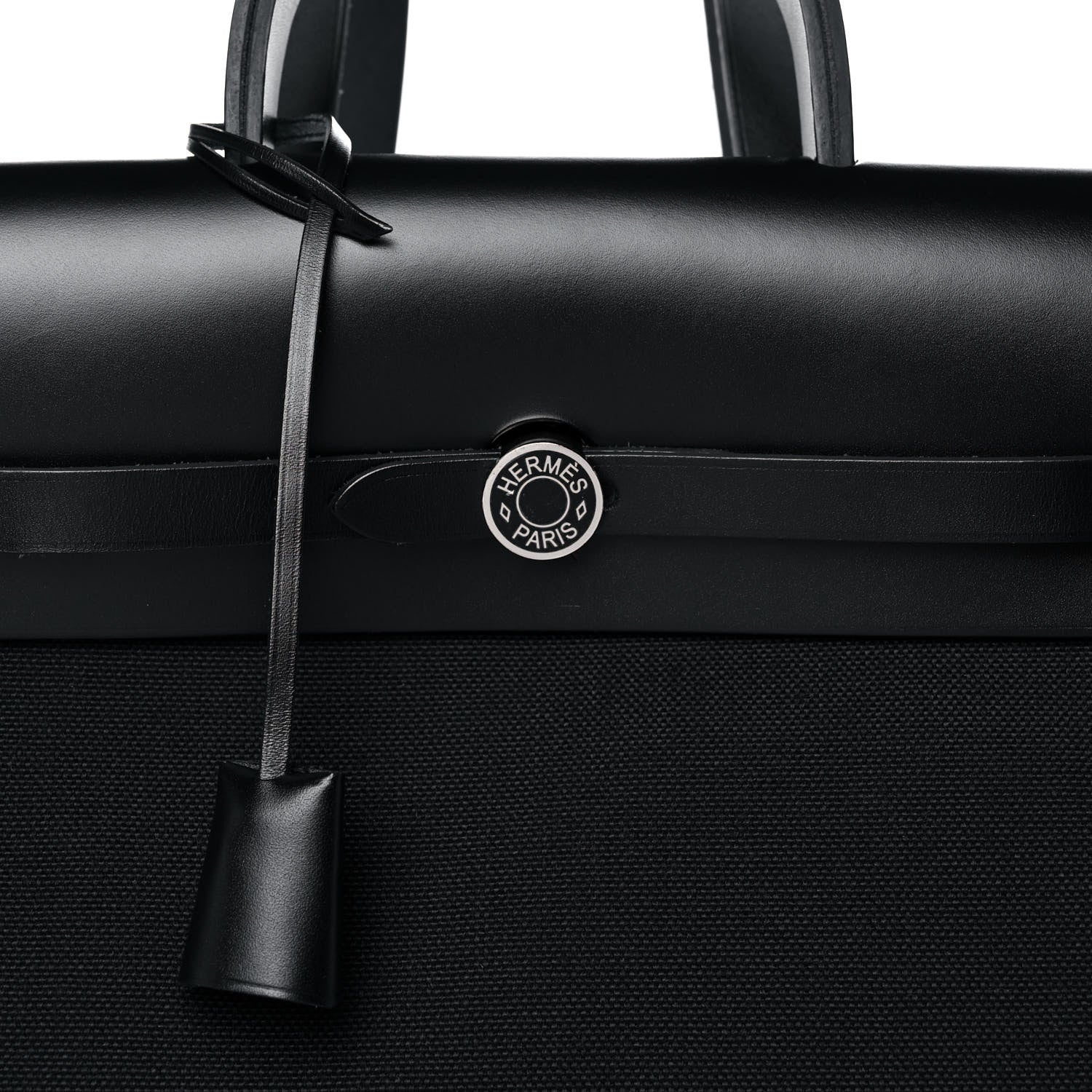 Hermes Military Toile Vache Hunter Herbag a Dos Zip Retourne Backpack Black 12 of 19