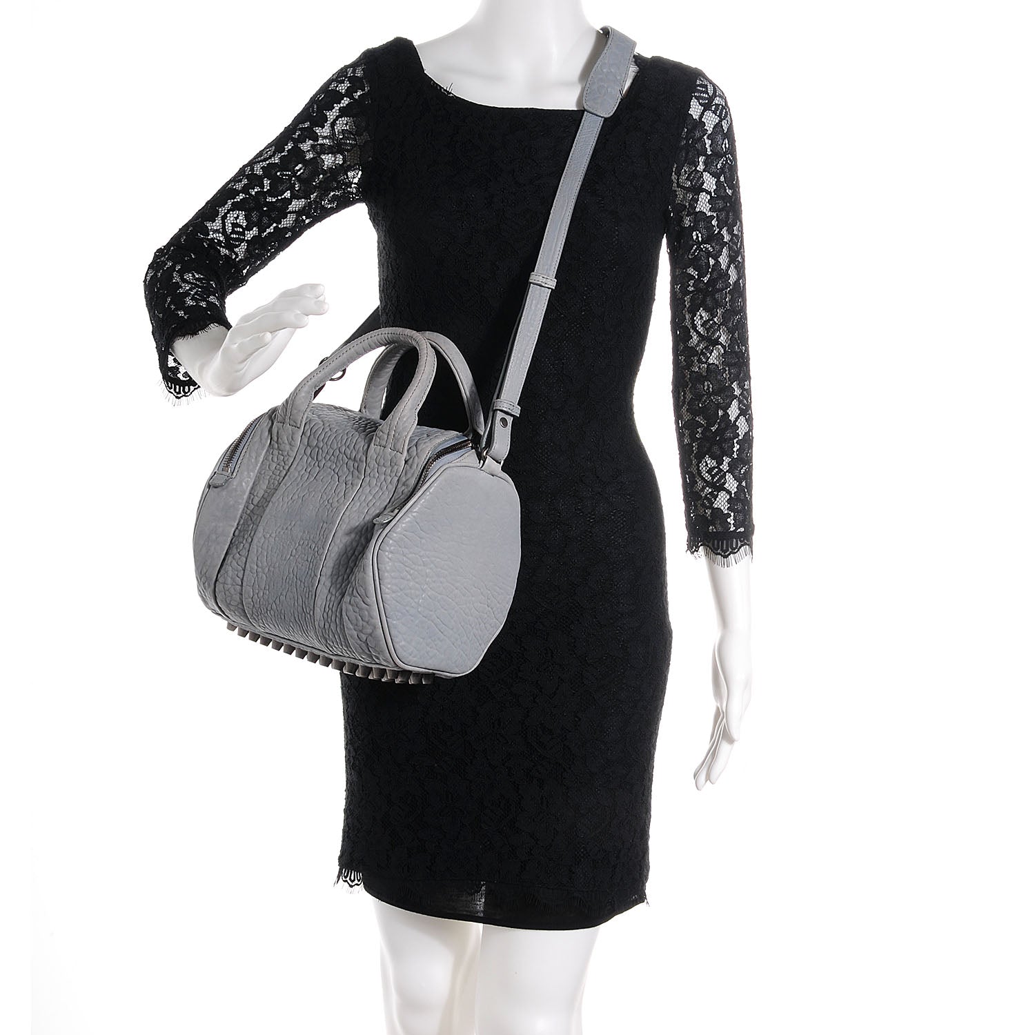 Alexander Wang Pebbled Leather Rockie Mercury with Black Nickel Hardware 2 of 7