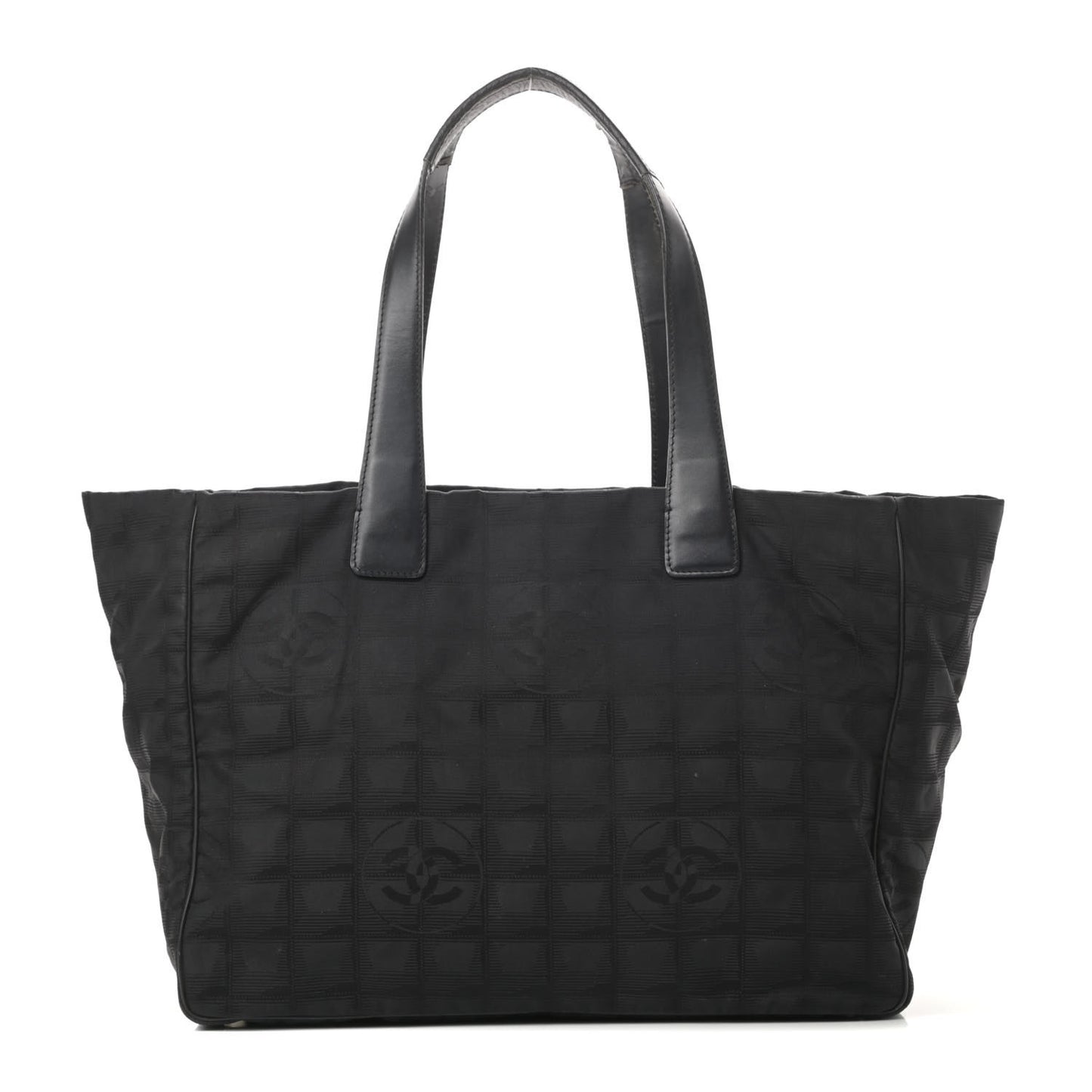 Nylon Large Travel Tote Black