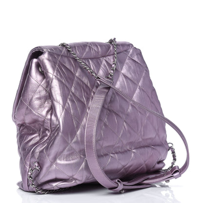 Chanel Iridescent Calfskin Quilted Ground Control Backpack Pink 2 of 13