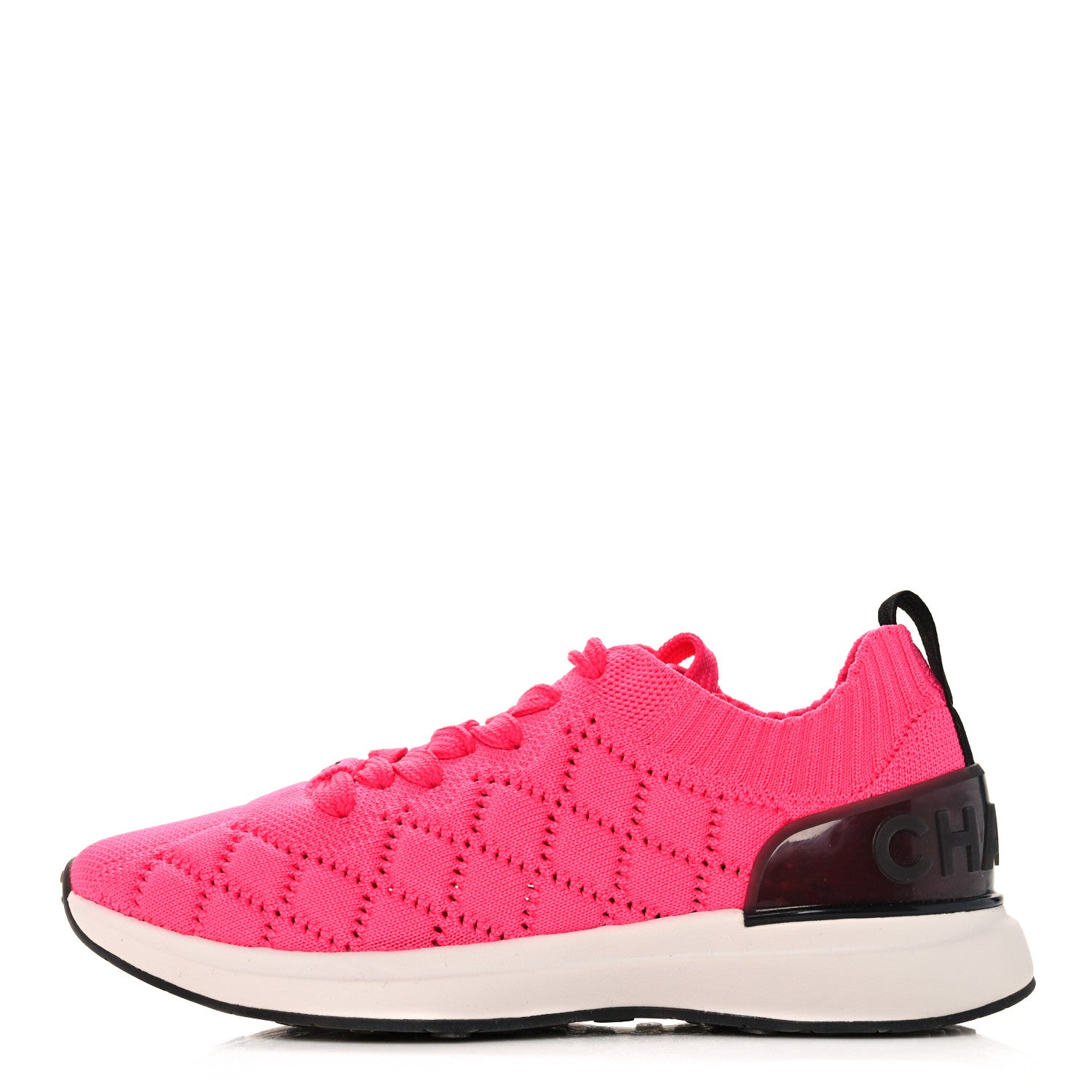 Chanel Mixed Fabrics Knit Sneakers 35.5 Pink 1 of 6