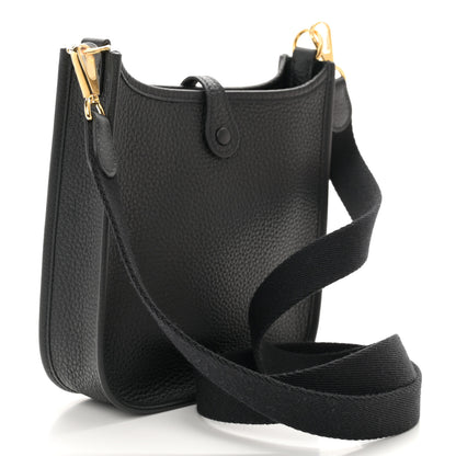 Hermes Taurillon Clemence Evelyne TPM Black 3 of 11