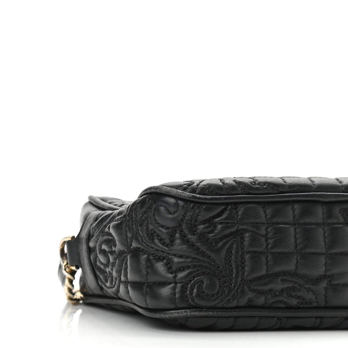 Nappa Quilted Medusa Camera Bag Black