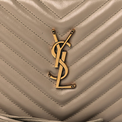 Saint Laurent Calfskin Matelasse Monogram Lou Camera Bag Dark Beige 7 of 9