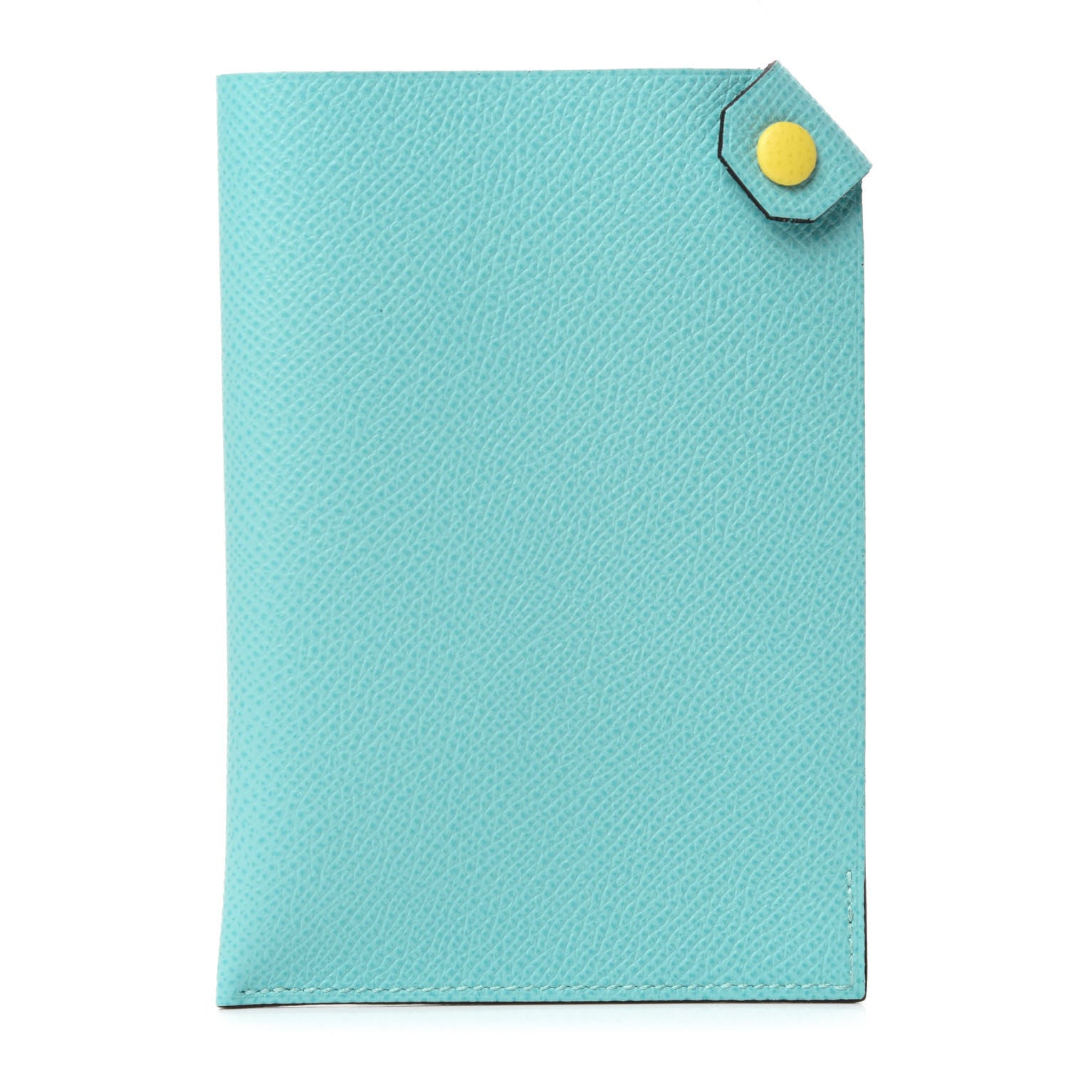 Hermes Epsom Tarmac Dot PM Passport Holder Bleu Atoll Lime 1 of 7