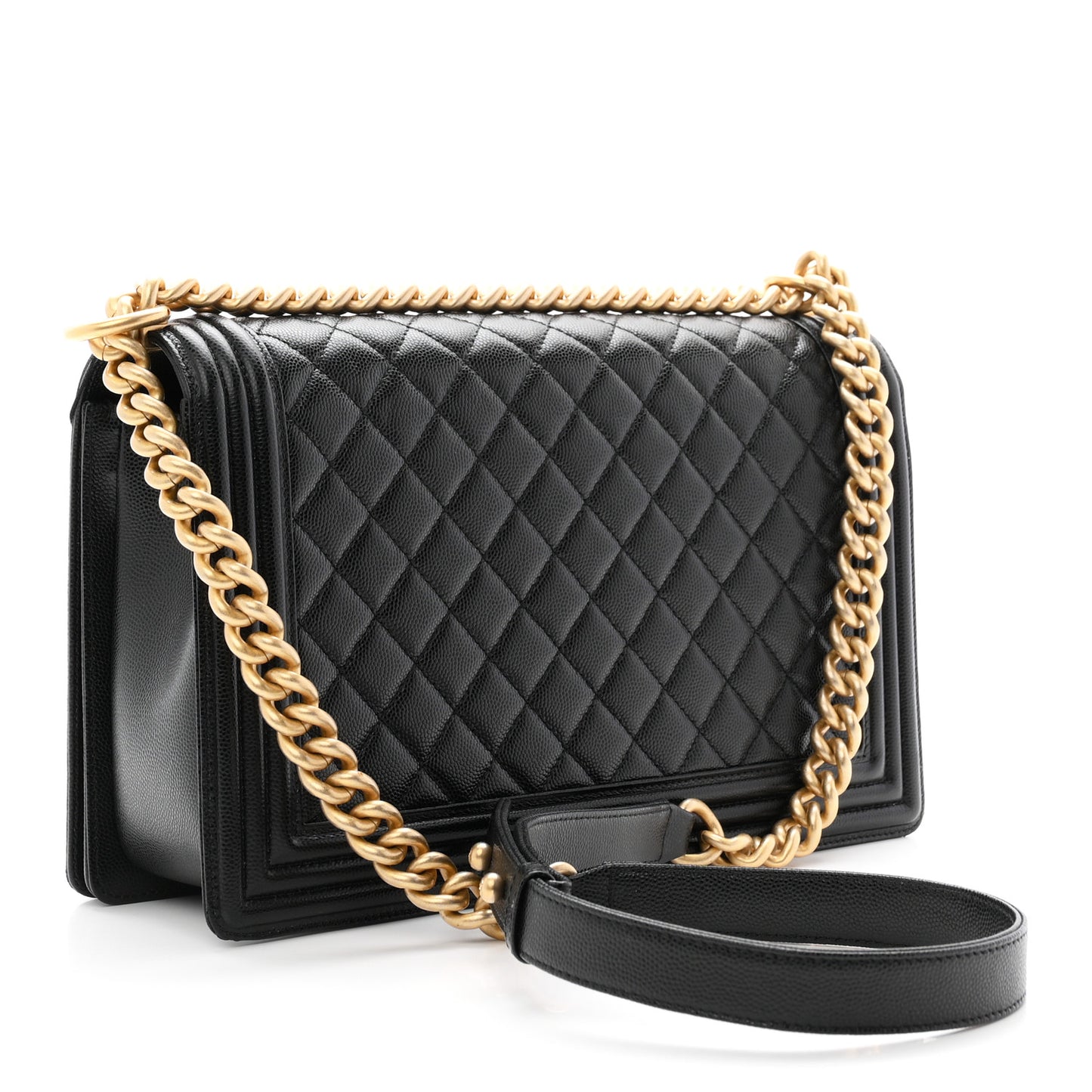 Caviar Quilted New Medium Boy Flap Black