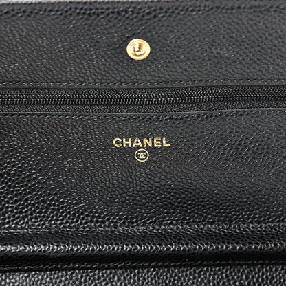 Chanel Caviar Quilted Wallet On Chain WOC Black 5 of 10