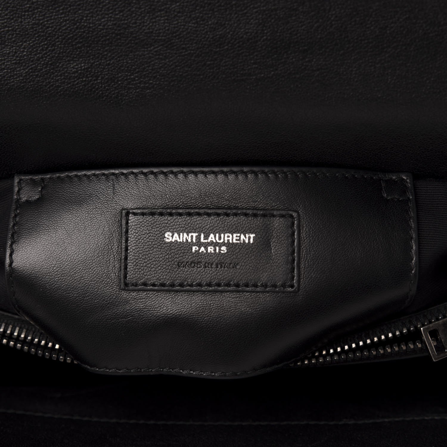 Saint Laurent Sheepskin Matelasse Chevron Monogram Large College Satchel Black 6 of 10