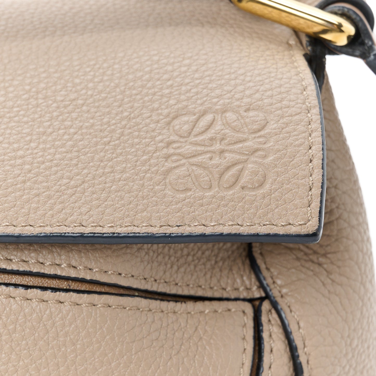 Grained Calfskin Small Puzzle Bag Sand Mink
