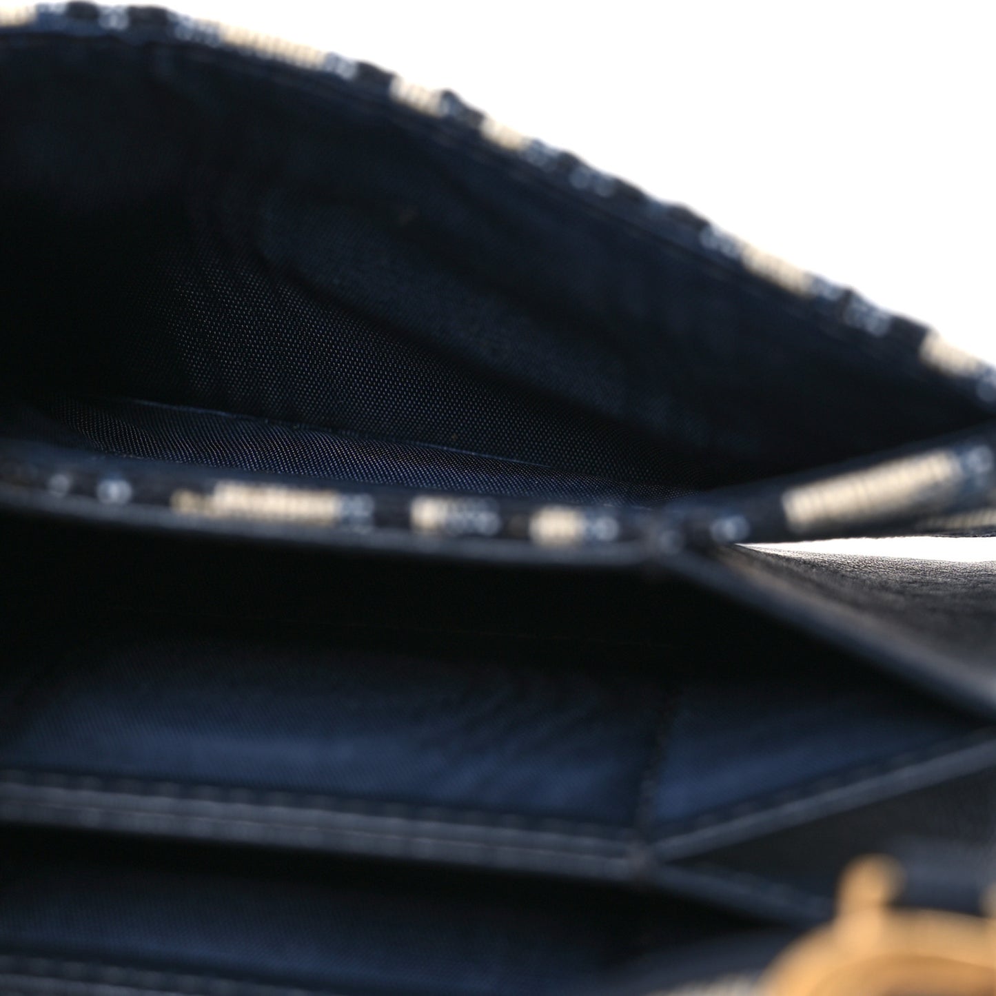 Oblique Saddle 5-Gusset Card Holder Blue