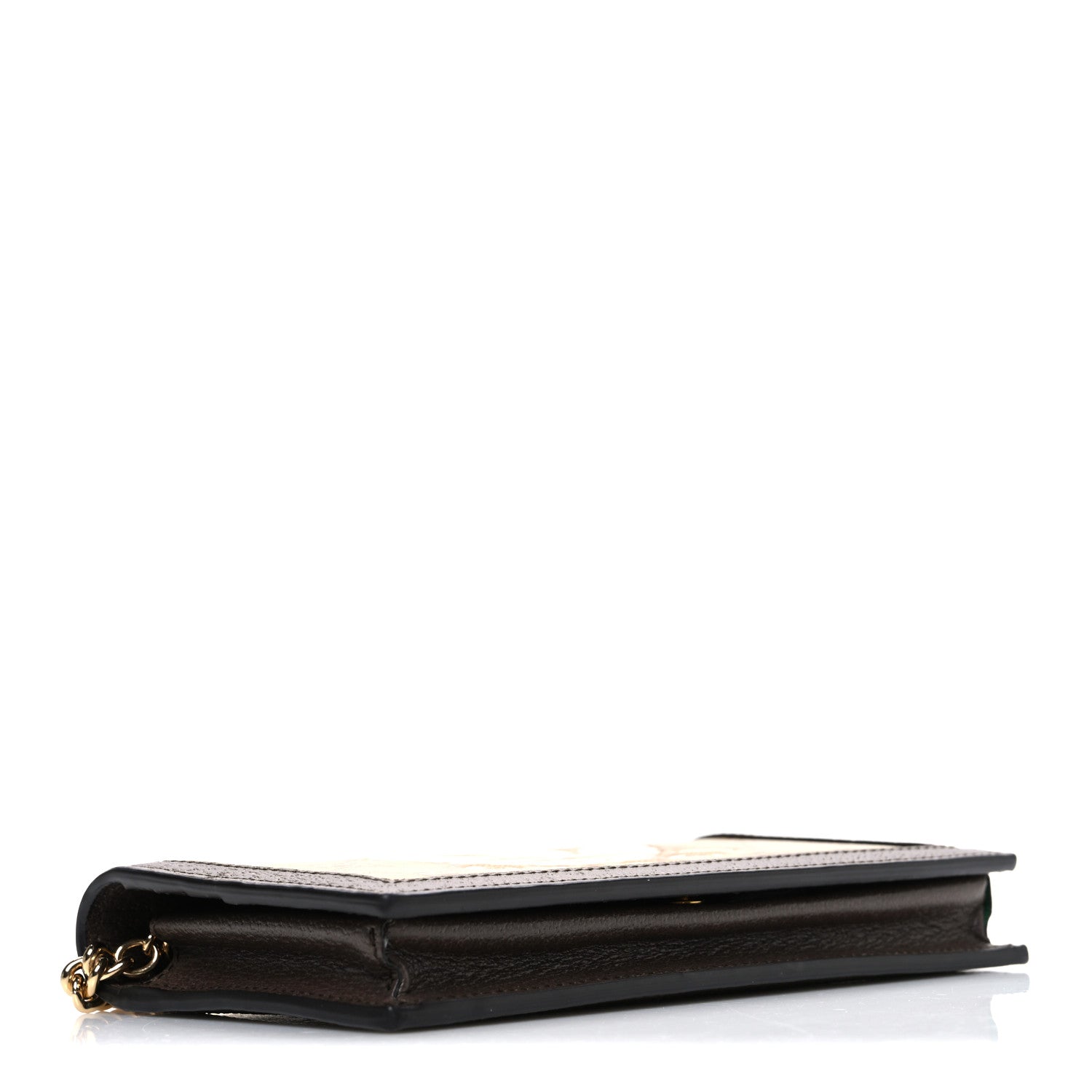 Gucci X ADIDAS Monogram Trefoil Embossed Wallet On Chain Brown 4 of 10