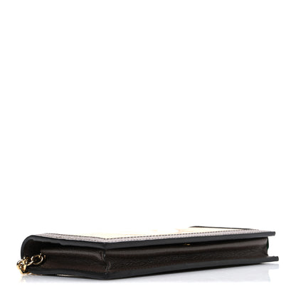 Gucci X ADIDAS Monogram Trefoil Embossed Wallet On Chain Brown 4 of 10