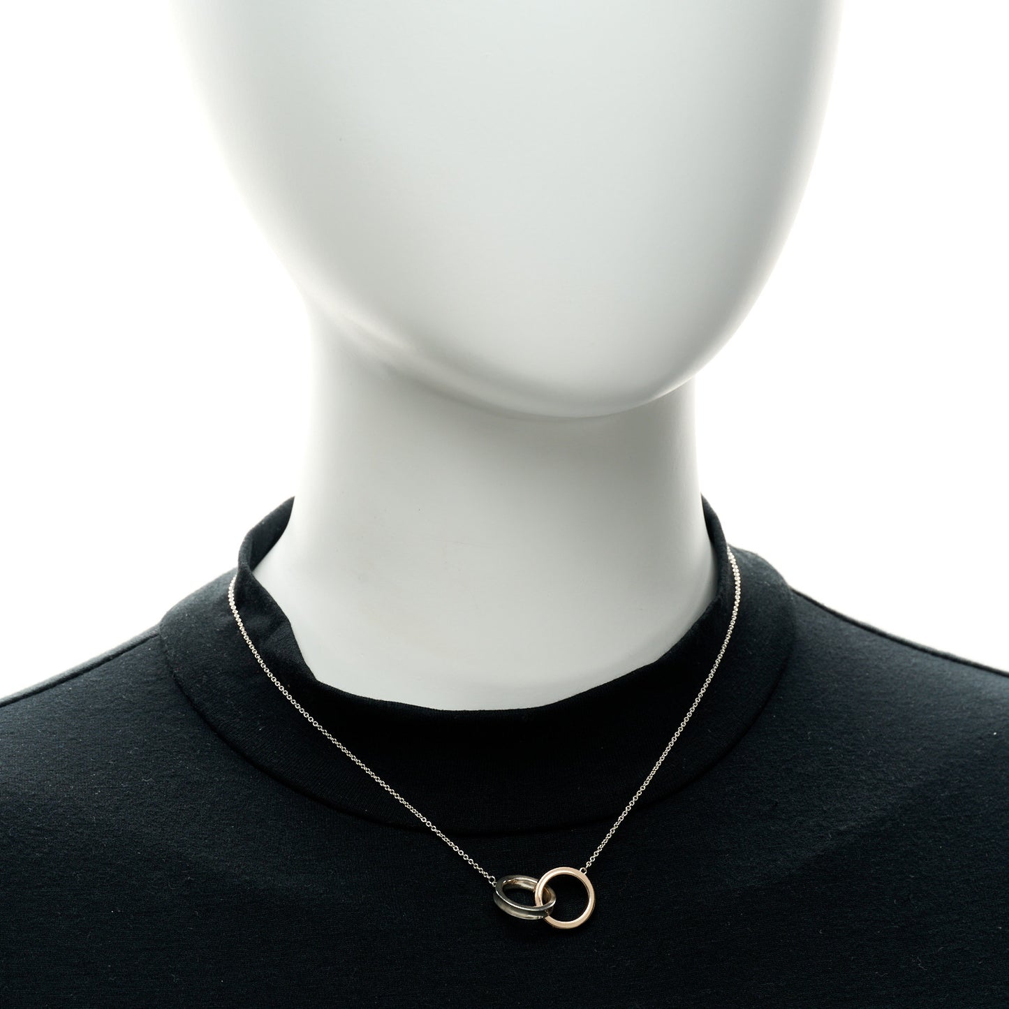 Sterling Silver Rubedo 1837 Interlocking Circles Pendant Necklace
