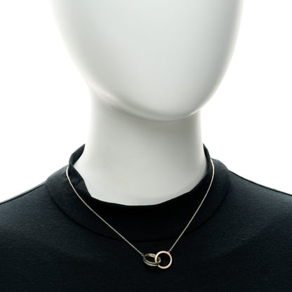 Tiffany Sterling Silver Rubedo 1837 Interlocking Circles Pendant Necklace 2 of 4