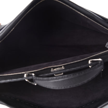 Fendi Calfskin Romano Mink Fur Selleria Large Peekaboo Essential Iconic Satchel Black 8 of 10