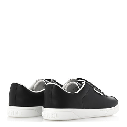 Chanel Calfskin CC Womens Sneakers 39.5 Black 5 of 11