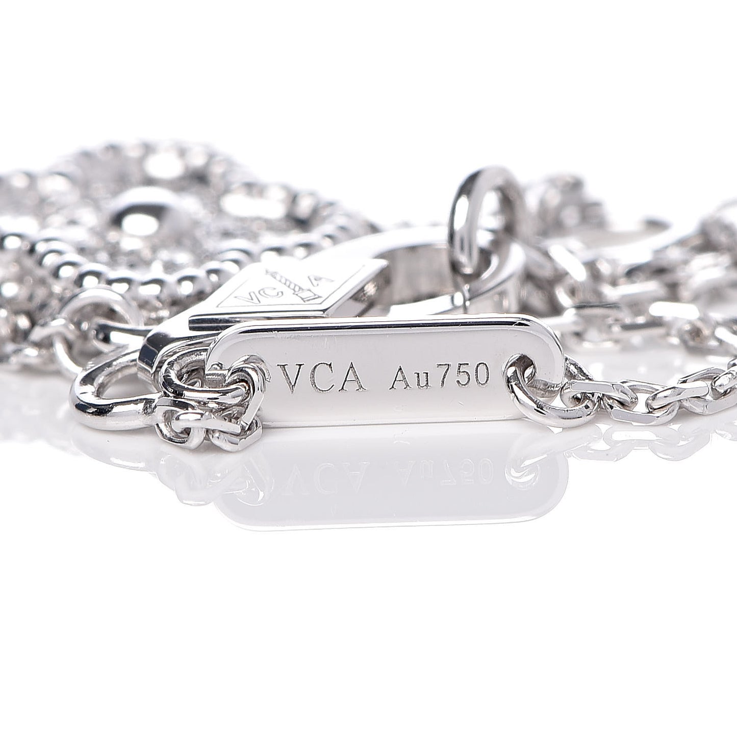 18K White Gold Diamond Sweet Alhambra Bracelet