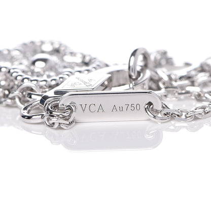 Van Cleef & Arpels 18K White Gold Diamond Sweet Alhambra Bracelet 6 of 7