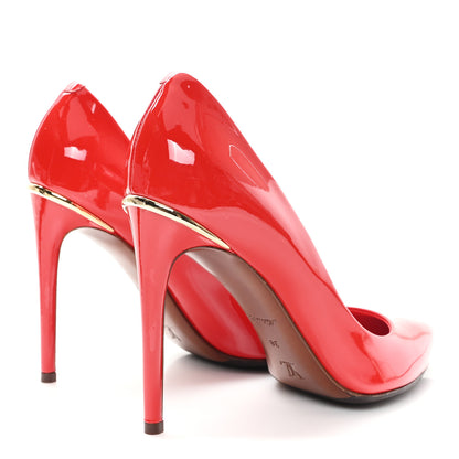Louis Vuitton Patent Calfskin Eyeline Pumps 38 Rouge 5 of 9