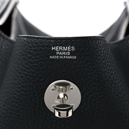 Hermes Taurillon Clemence Lindy 30 Black 6 of 11