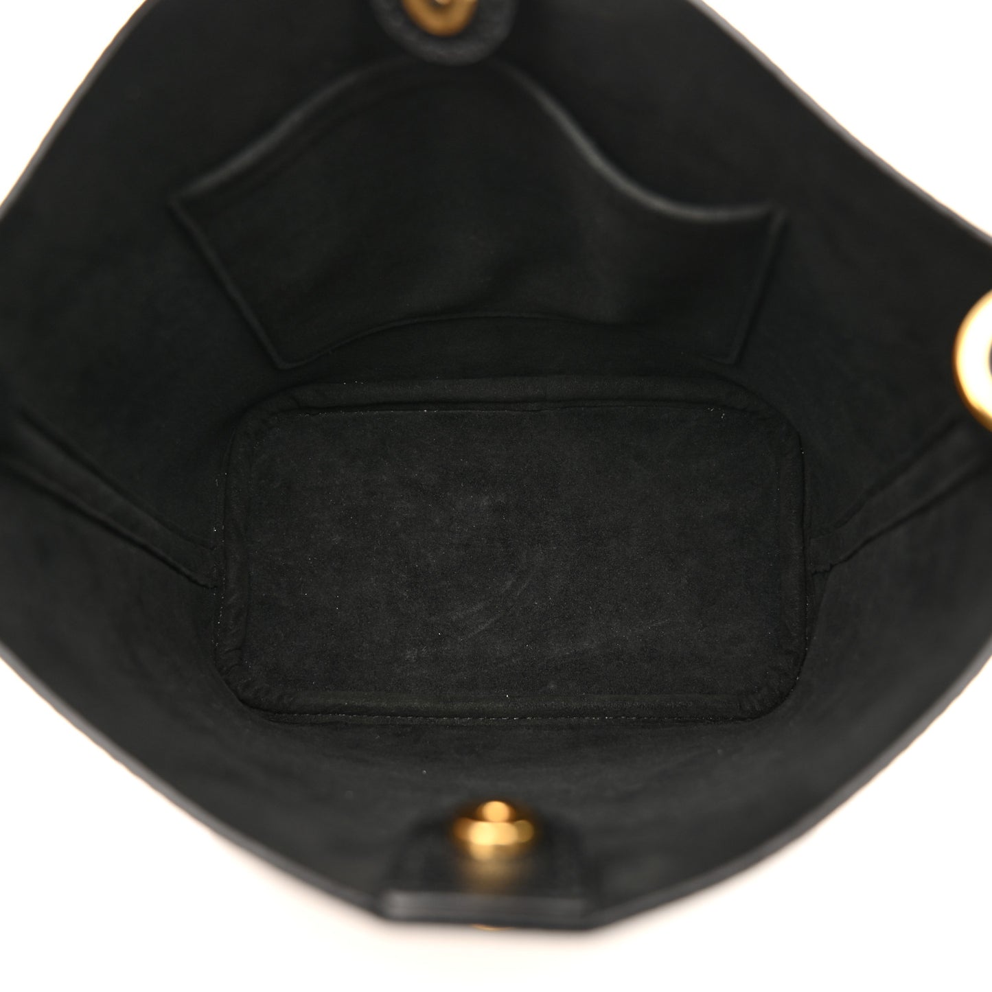 Calfskin Lock and Walk Bucket Black