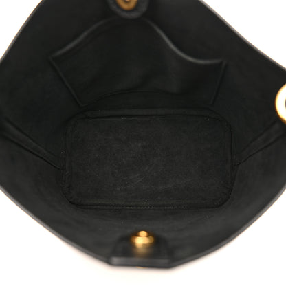 Louis Vuitton Calfskin Lock and Walk Bucket Black 5 of 12