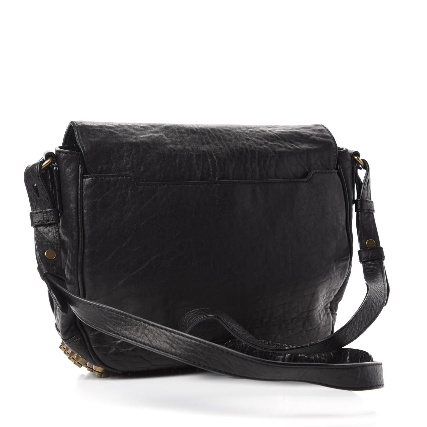 Pebbled Lambskin Lia Sling Black
