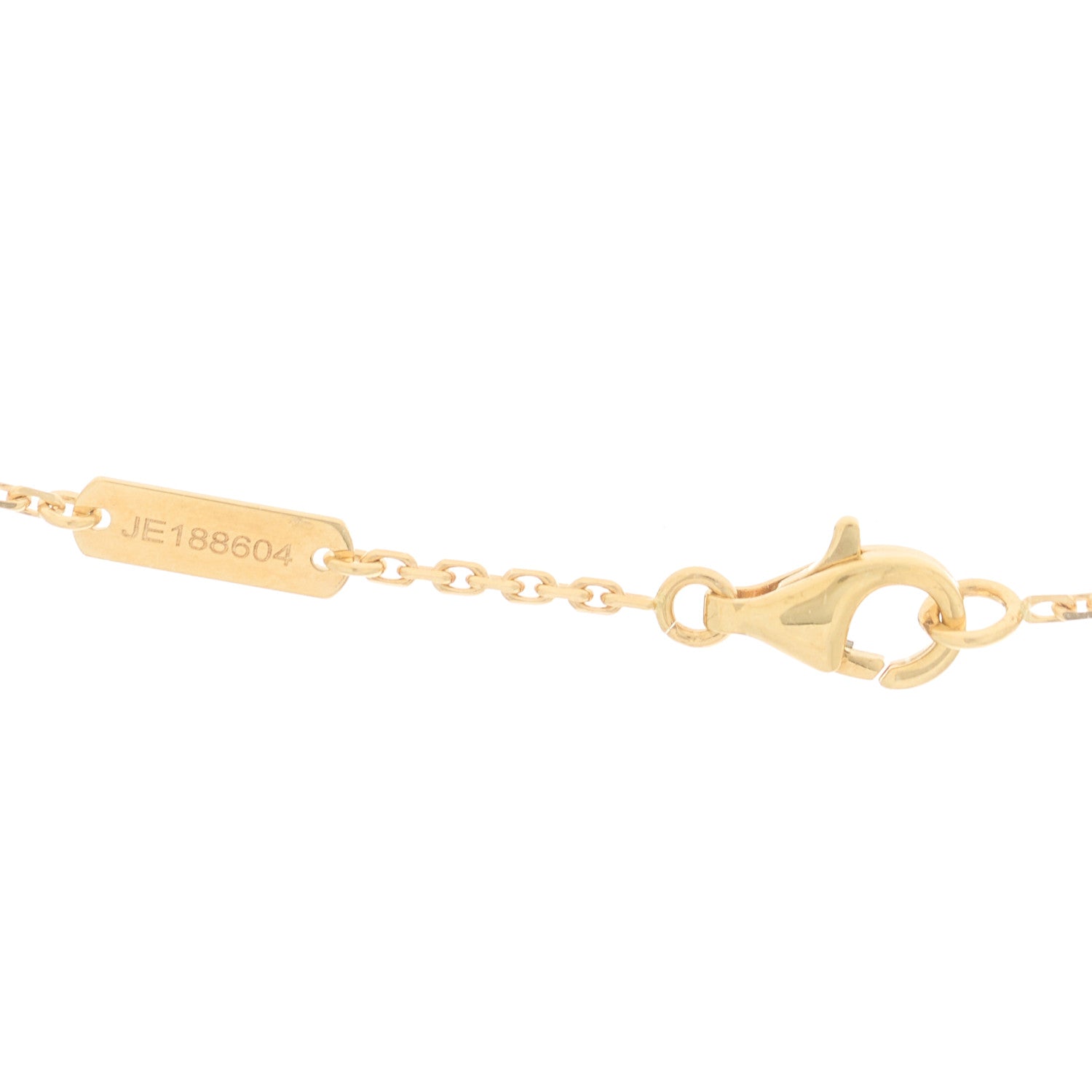 Van Cleef & Arpels 18K Yellow Gold Black Onyx Vintage Alhambra Pendant Necklace 4 of 5
