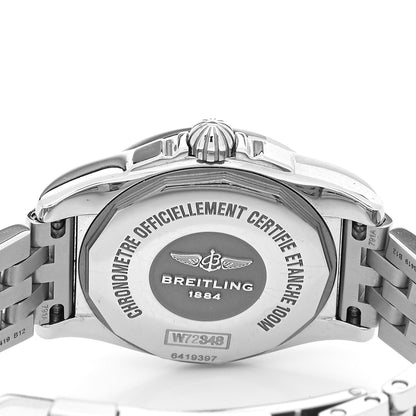 Breitling Stainless Steel Mother of Pearl 29mm Galactic Quartz Watch White W72848 4 of 5