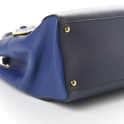 Fendi Vitello Elite Regular 2Jours Tote Blue 6 of 10