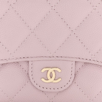Chanel Caviar Quilted Compact Flap Wallet Light Pink 10 of 11