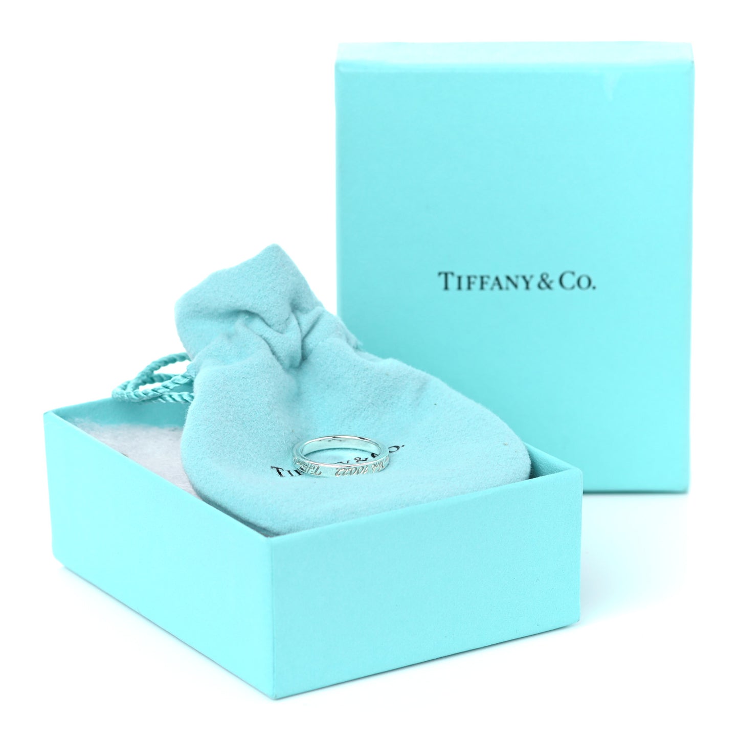 Sterling Silver Notes Narrow Ring 50 5.5