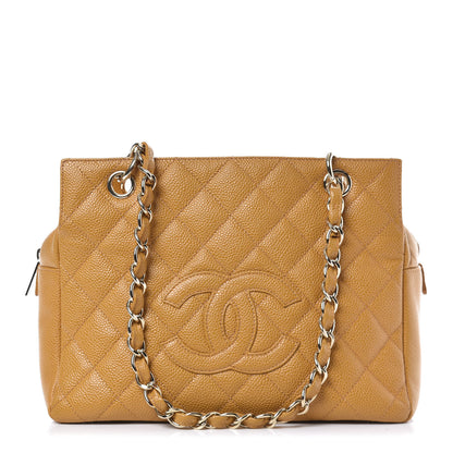 Chanel Caviar Quilted Petit Timeless Shopping Tote PTT Ochre 1 of 10