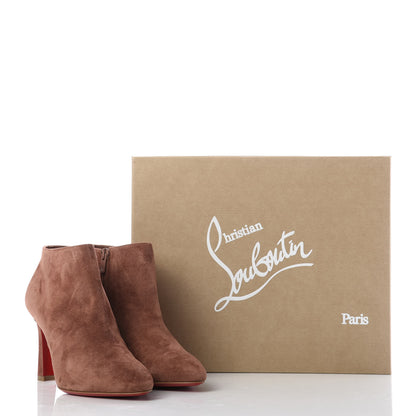Christian Louboutin Veau Velours Eleonor 85 Ankle Boots 36.5 Ecorce 9 of 9