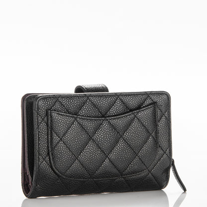 Chanel Caviar Quilted Zipped Pocket Wallet Black 3 of 7