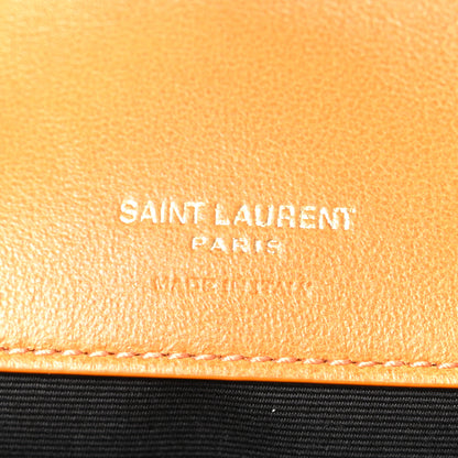 Saint Laurent Lambskin Chevron Quilted Medium Loulou Sunflower 8 of 12