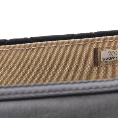 Chanel Velvet Quilted Pearl Crush Flap With Chain Black 8 of 11