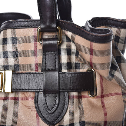 Burberry Haymarket Check Medium Golderton Tote Chocolate 8 of 15