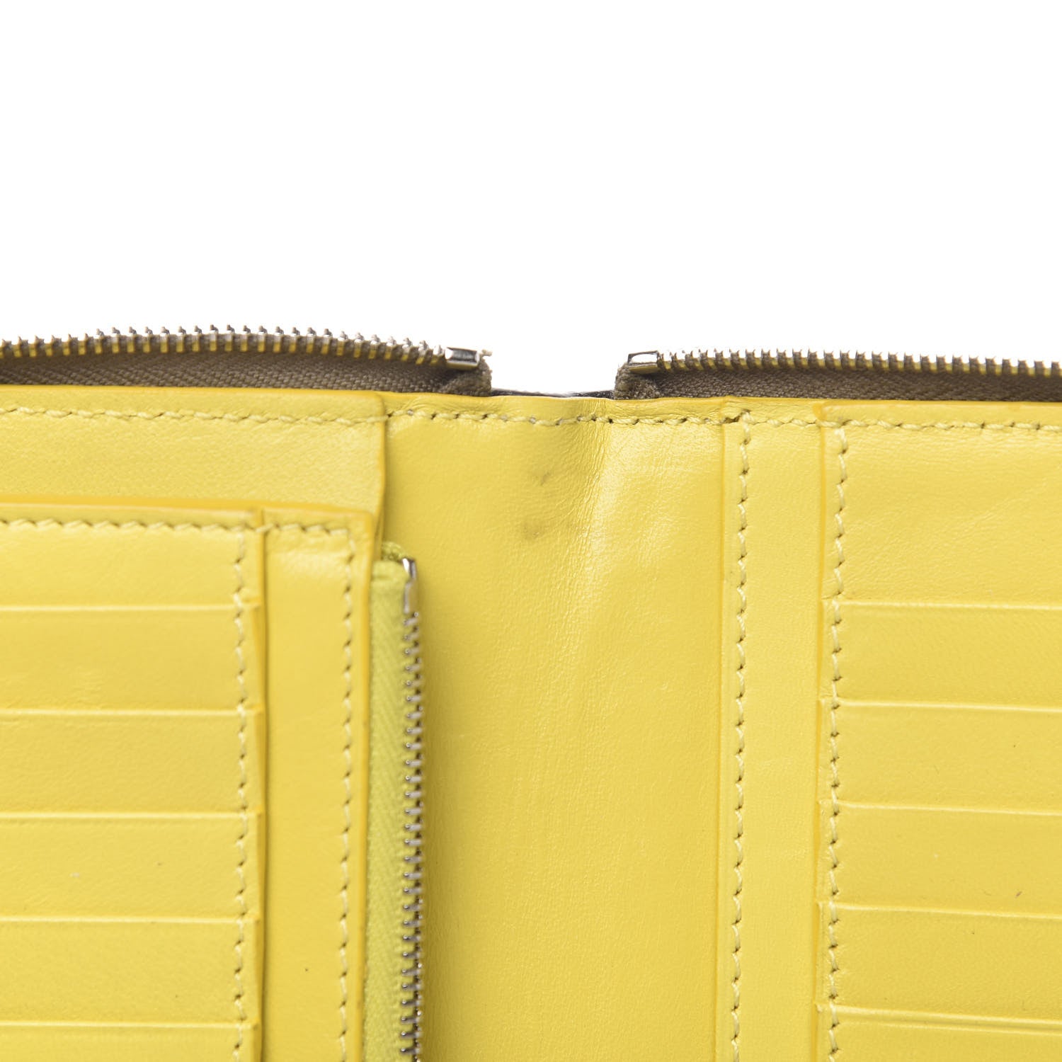 Celine Drummed Calfskin Zip Around Multifunction Wallet Souris 7 of 8