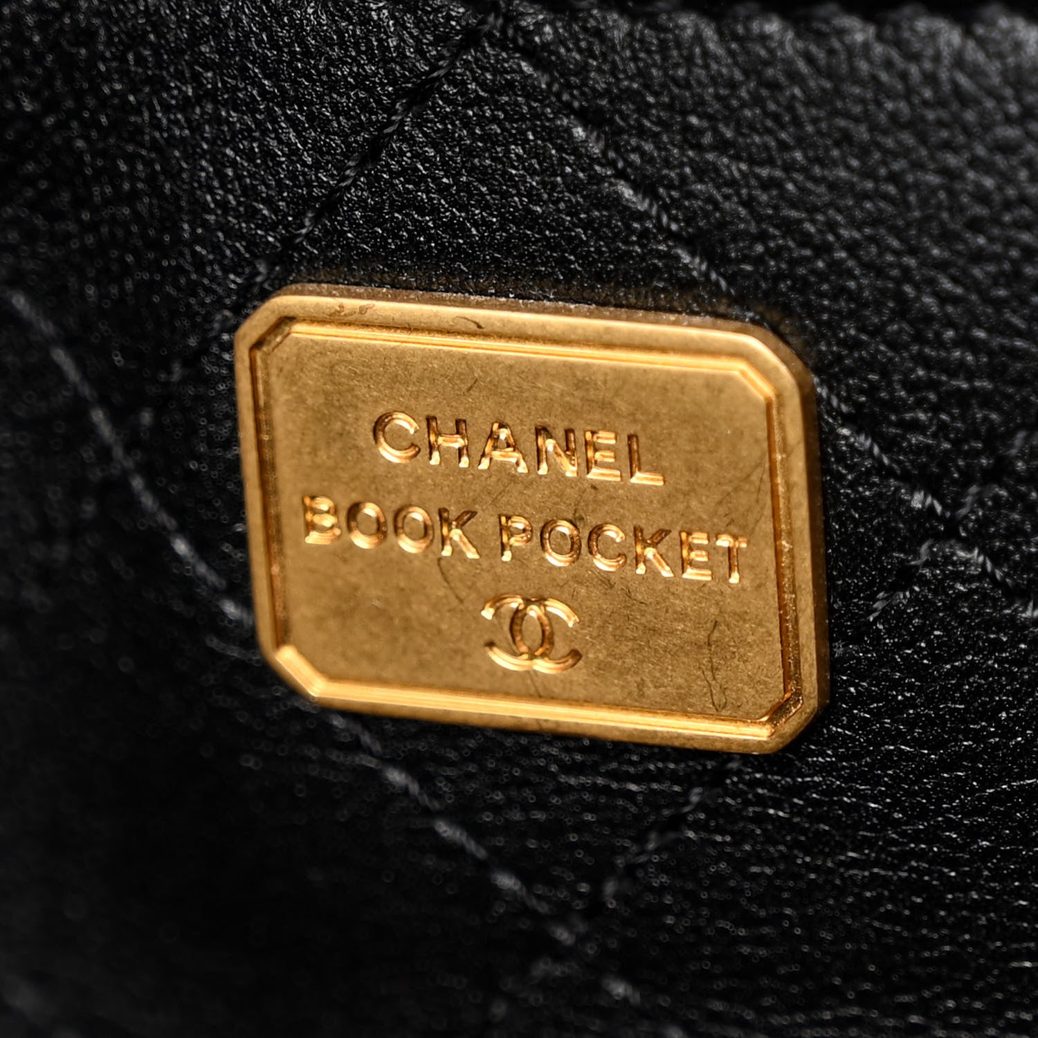 Chanel Calfskin Quilted Chain Shopping Tote Black Black 6 of 9