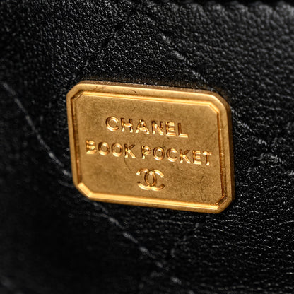 Chanel Calfskin Quilted Chain Shopping Tote Black Black 6 of 9