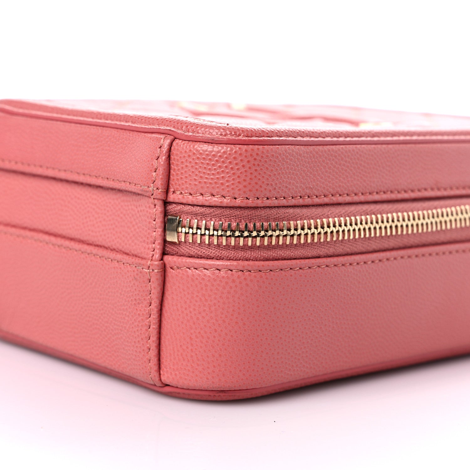 Chanel Caviar Quilted CC North South Filigree Vanity Case Pink 9 of 9